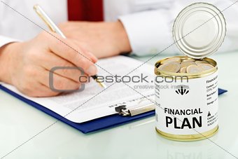 Financial plan concept