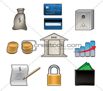 Bank vector icons