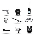 Police vector icons