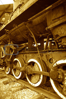 Old Rusty Steam Locomotive