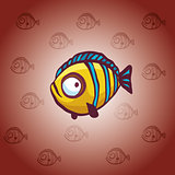 Cartoon yellow fish.
