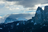 Predawn morning winter mountain landscape (Italy)