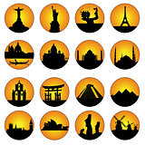 orange buttons famous places in the world