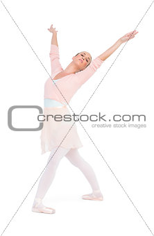 Young ballet dancer isolated