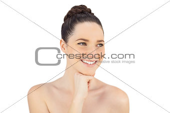 Cheerful natural woman posing
