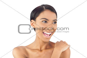 Smiling attractive model posing