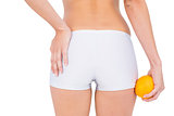 Muscular woman buttocks