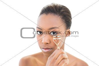 Natural beauty using eyelash curler