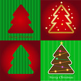 Colorful illustration with Christmas tree. vector.
