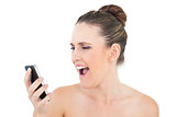 Woman screaming on the phone