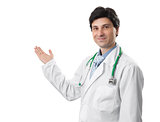 doctor presenting something