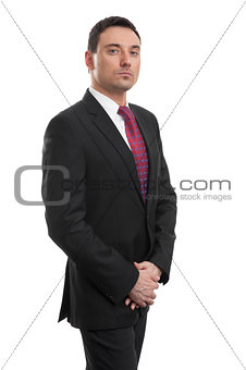 handsome businessman isolated on white