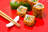 fresh sushi traditional japanese food 