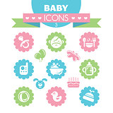 collection of universal baby icons