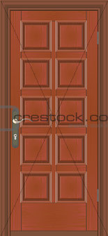 closed wooden door