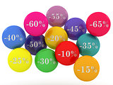 sale spheres with percent discount
