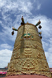Golden roof of a lamasery in Tibet