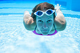 Underwater in pool