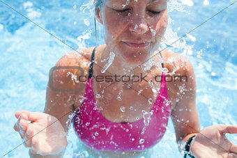 Female swimmer in pool