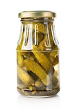 Cucumbers in a glass jar