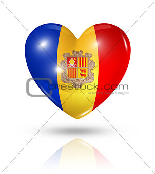 Love Andorra, heart flag icon