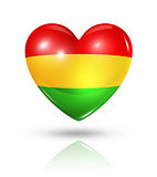 Love Bolivia, heart flag icon