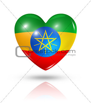 Love Ethiopia, heart flag icon
