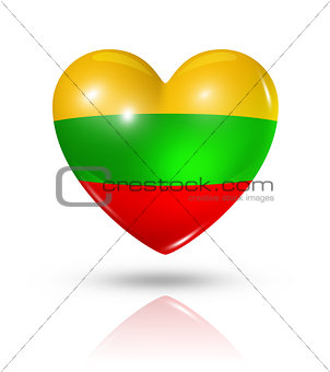 Love Lithuania, heart flag icon