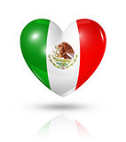 Love Mexico, heart flag icon