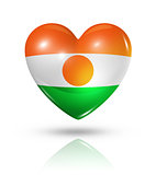 Love Niger, heart flag icon