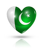 Love Pakistan, heart flag icon