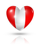 Love peru, heart flag icon