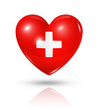 Love Switzerland, heart flag icon