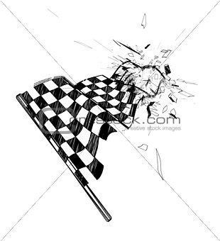 Drawing checkered flag