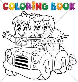 Coloring book car theme 1