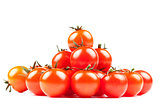Pyramid of fresh cherry tomatoes