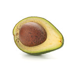 Half of avocado with seed