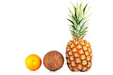 Pineapple, coconut and orange
