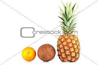Pineapple, coconut and orange