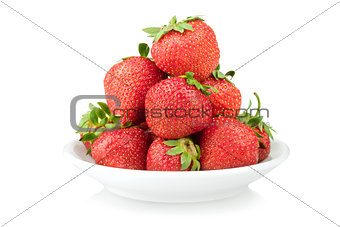 Plate with strawberry