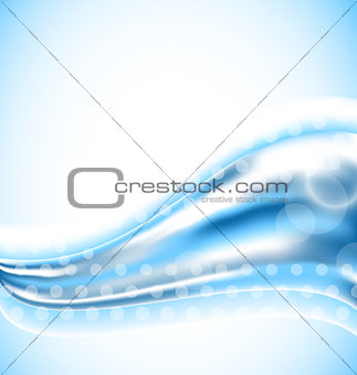 Abstract blue wavy background, design template
