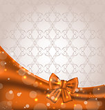 Cute brown backdrop with ribbon bow
