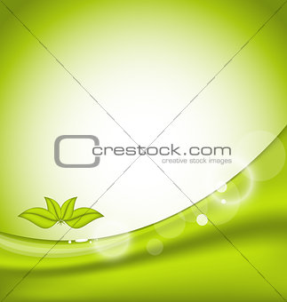 Ecology background with green leaves