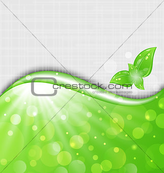 Eco friendly background with leaves