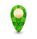 Eco friendly wooden icon for web design