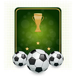 Football layout with champion cup and place for your text