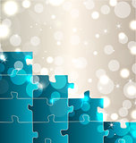 Abstract background with set puzzle pieces