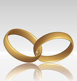 Jewelry two golden ring