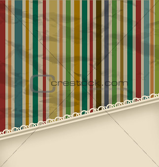 Retro stripe vintage with copyspace for text