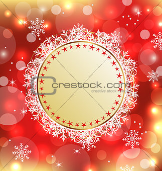 Christmas holiday background with greeting card